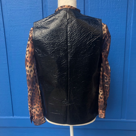 VINTAGE 🖤 Black Vinyl Mod Vest 🖤 - Picture 4 of 7